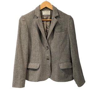 SG petites by Jim Baldwin Wool Grey Lined Career Blazer Suit 4P